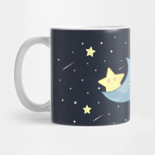 Good Night Moon And Star Cute Logo Design Mug